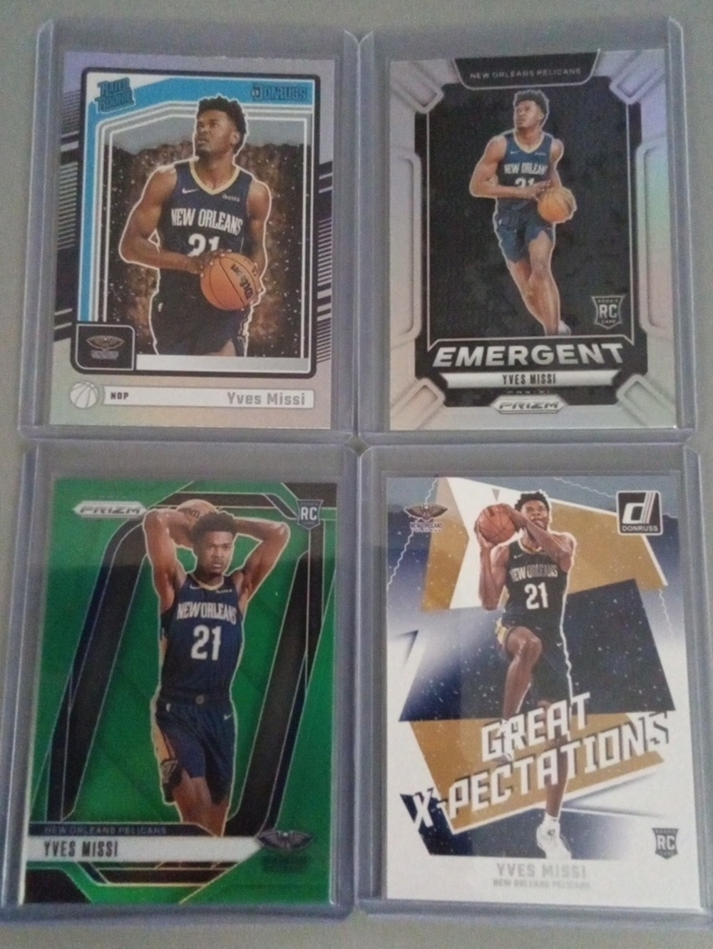 Panini Yves Missi Rookie Card Lot - Green, Black, White & Gold Accents
